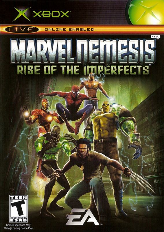 Marvel Nemesis Rise of the Imperfects box art for Xbox